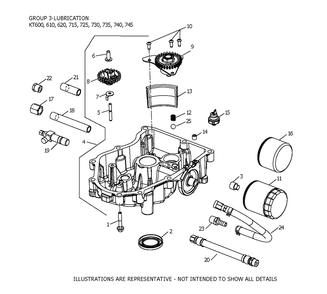 Kt725-3101 Lubrication Diagram and Parts List for KT725-3101  Cub Cadet Engine